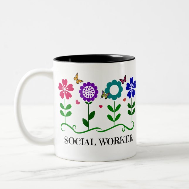 Tasse 2 Couleurs Travailleur social (Gauche)