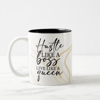 Tasse 2 Couleurs Travaillez dur comme un patron, vivez comme une re