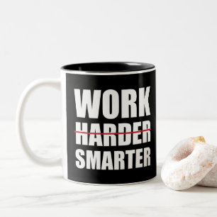 Tasse 2 Couleurs Travaillez Intelligemment Pas Dur Motivation