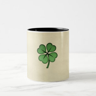 Tasse 2 Couleurs Trèfle irlandais chic Lucky