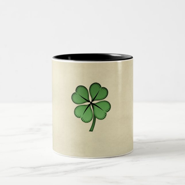 Tasse 2 Couleurs Trèfle irlandais chic Lucky (Centre)