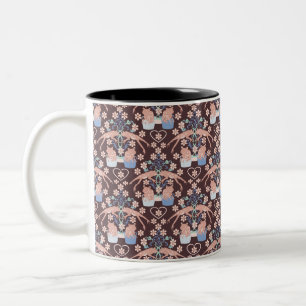 Tasse 2 Couleurs Trellis Cottagecore Grenouille Sauteuse
