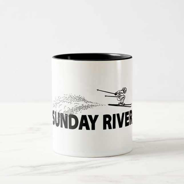 Tasse 2 Couleurs Tremplin de ski de Sunday River Maine (Centre)