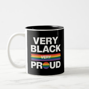 Tasse 2 Couleurs Très Noir Très Fier Black Gay Pride LGBT Pride 