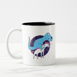 Tasse 2 Couleurs Trex équitation Unicorn