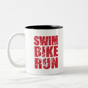 Tasse 2 Couleurs Triathlon cool design