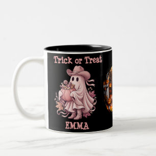Tasse 2 Couleurs Trick or Treat Vacher Fantôme Rose