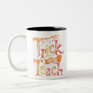 Tasse 2 Couleurs Trick Ou Enseignant Drôle Enseignant Costume Hallo
