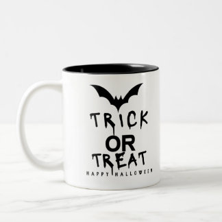 Tasse 2 Couleurs Trick ou traiter Halloween Citrouille Funny