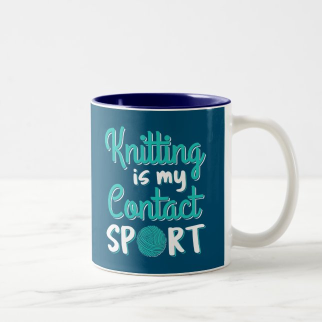 Tasse 2 Couleurs Tricot Est Mon Contact Sport (Droit)