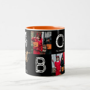 Tasse 2 Couleurs Tricoter ou traiter Photo de famille Éffrayant H