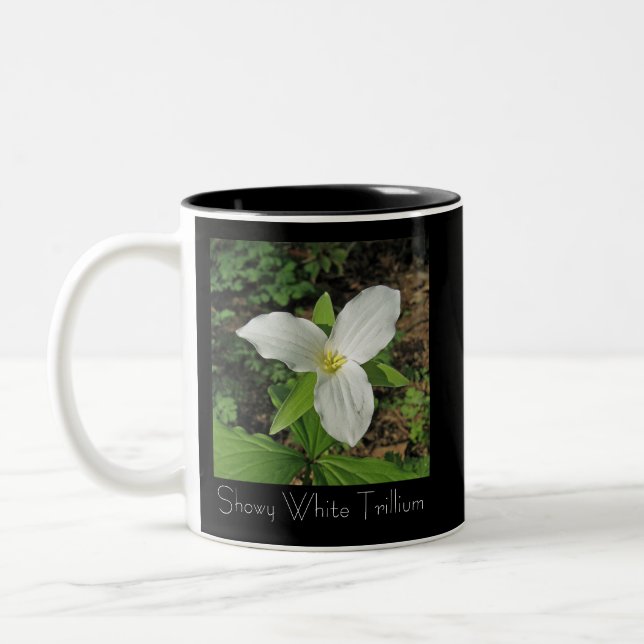 Tasse 2 Couleurs Trillium blanc voyant (Gauche)