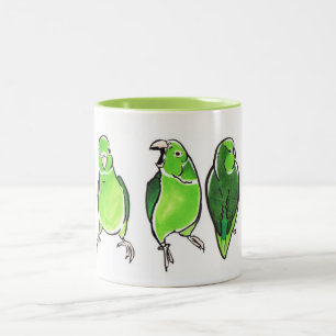 Tasse 2 Couleurs Trio de perroquet