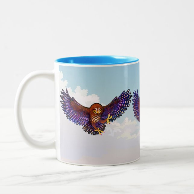 Tasse 2 Couleurs Trio des hiboux Ruru Morepork (Gauche)