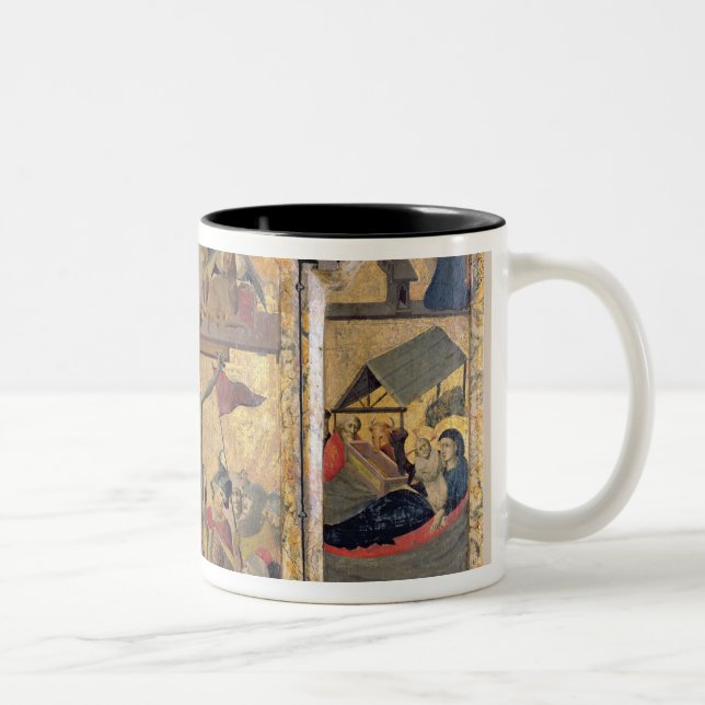Tasse 2 Couleurs Triptyque avec des scènes de la vie du (Droit)