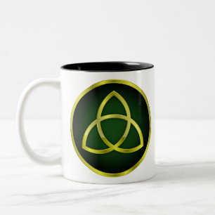 Tasse 2 Couleurs triquetra or et vert