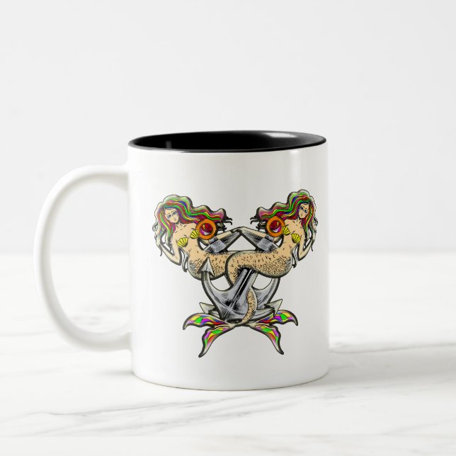 Tasse 2 Couleurs Tristes sirènes à l'ancre (Gauche)