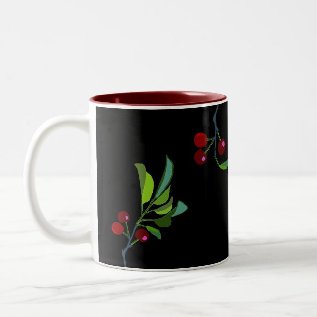 Tasse 2 Couleurs Trois cerisiers (Gauche)