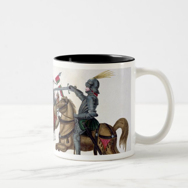 Tasse 2 Couleurs Trois chevaliers à un tournoi, plat 'd'un Histo (Droit)