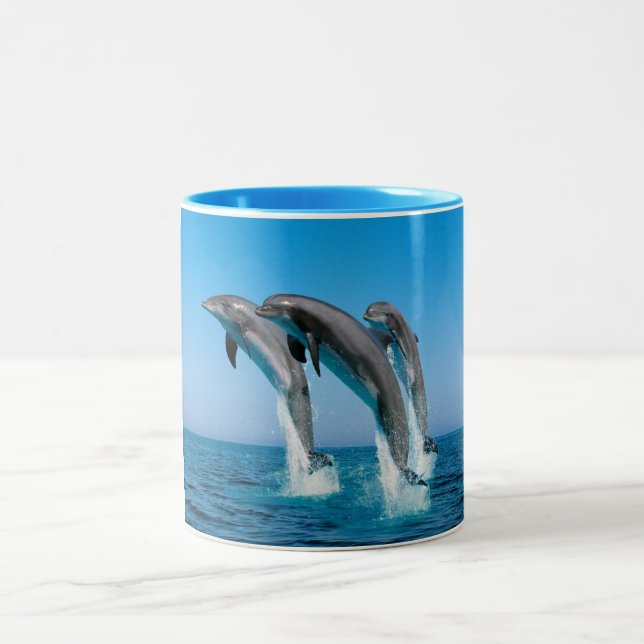 Tasse 2 Couleurs trois dauphins (Centre)