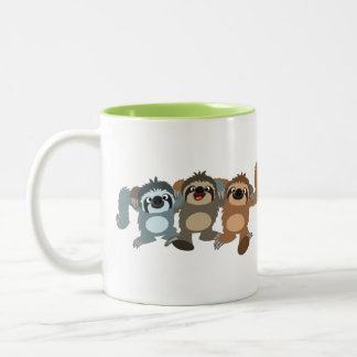 Tasse 2 Couleurs Trois Jolies fentes de dessin animé