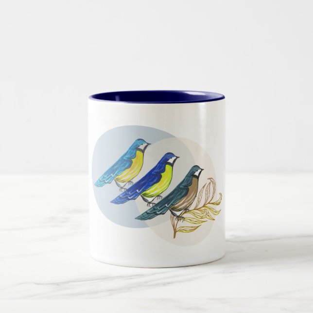 Tasse 2 Couleurs Trois oiseaux (Centre)