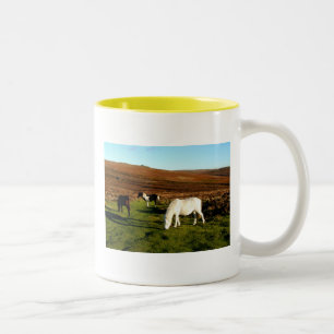 Tasse 2 Couleurs Trois poneys sur Dartmoor