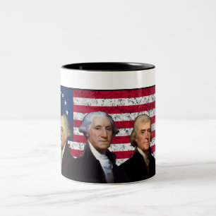 Tasse 2 Couleurs Trois présidents et le drapeau américain