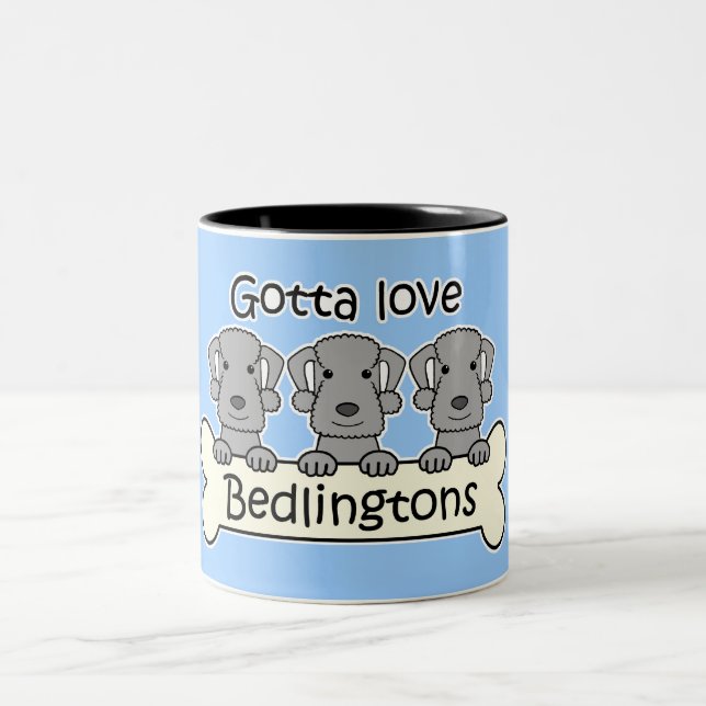 Tasse 2 Couleurs Trois terriers de Bedlington (Centre)