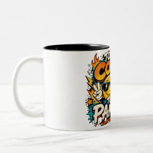 Tasse 2 Couleurs Trop Cool Pour Paniquer Dessin Drôle Smiley