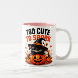 Tasse 2 Couleurs Trop Mignon Pour Effrayer Drôle Chat Noir Hallowee