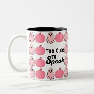 Tasse 2 Couleurs Trop mignon pour effrayer Halloween rose 