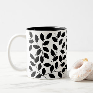 Tasse 2 Couleurs Tropical Feuille noir