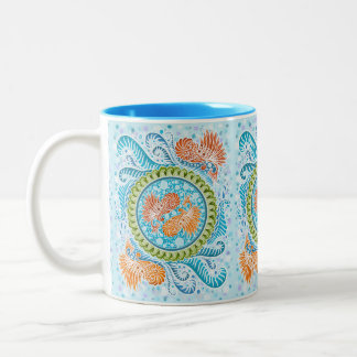 Tasse 2 Couleurs Tropical Koi Mandala