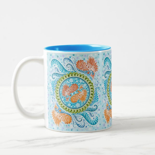 Tasse 2 Couleurs Tropical Koi Mandala (Gauche)