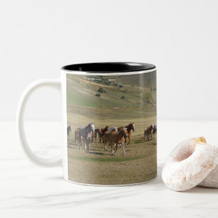 Tasse 2 Couleurs Troupeau de chevaux