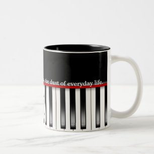 Tasse 2 Couleurs Truisme musical avec piano