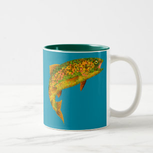 Tasse 2 Couleurs Truite arc-en-ciel feuille Aspen 2