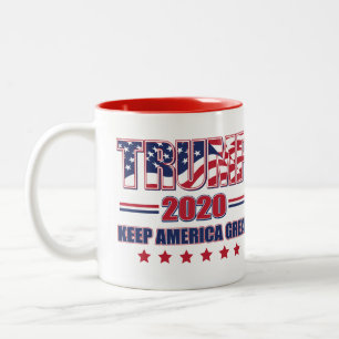Tasse 2 Couleurs Trump 2020 Garder l'Amérique grande