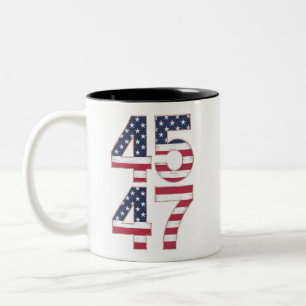 Tasse 2 Couleurs Trump 2024 45 47 Vintage
