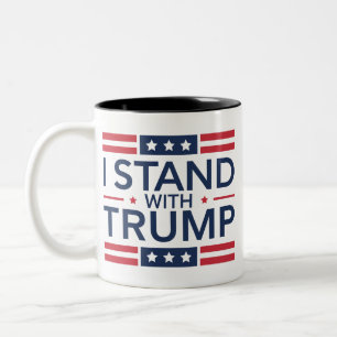 Tasse 2 Couleurs Trump 2024 Je suis avec Trump soutien au président