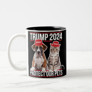 Tasse 2 Couleurs Trump 2024 Protégez nos animaux Chiens de chat MAG
