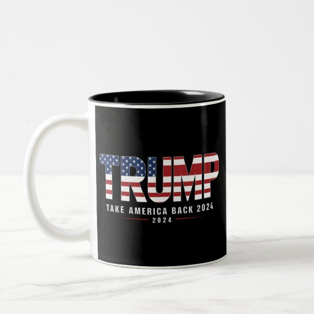 Tasse 2 Couleurs Trump 2024 Redonner l'Amérique aux cadeaux américa (Gauche)