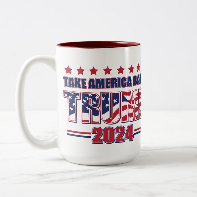 Tasse 2 Couleurs Trump 2024 : Reprendre l'Amérique (Gauche)