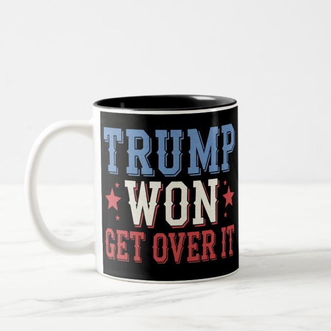 Tasse 2 Couleurs Trump a Gagné Faites Avec 2024 (Gauche)