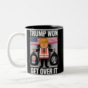 Tasse 2 Couleurs Trump a gagné, passez à autre chose, Maga a gagné 