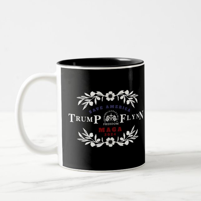 Tasse 2 Couleurs Trump Flynn 2024 (Gauche)
