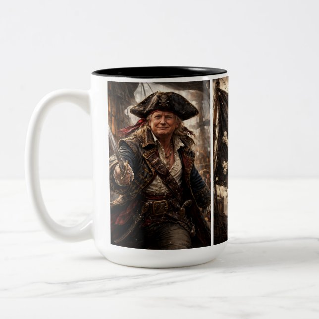 Tasse 2 Couleurs Trump le Pirate (Gauche)