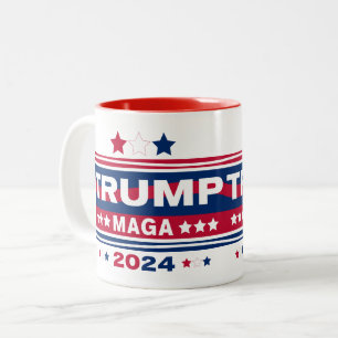 TASSE 2 COULEURS TRUMP~MAGA~2024