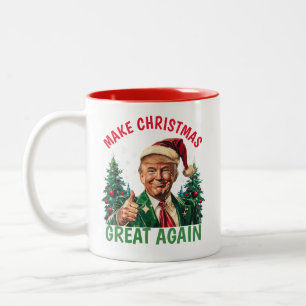 Tasse 2 Couleurs Trump refait à Noël sa grandeur Noël